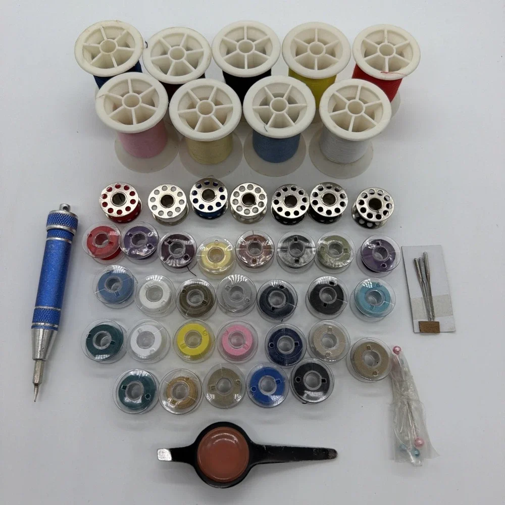 General Sewing Thread Spools Multicolor Lot of‎ 40 Various Colors and Sizes